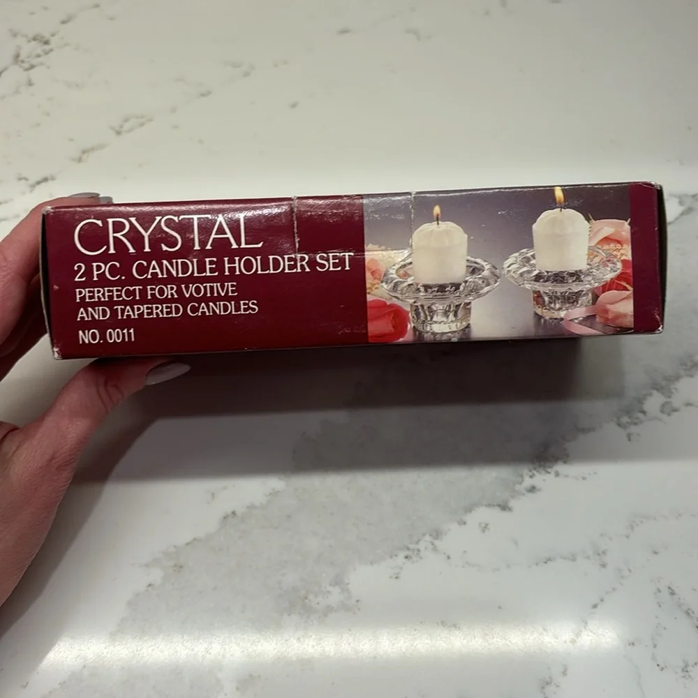 Vintage crystal candle